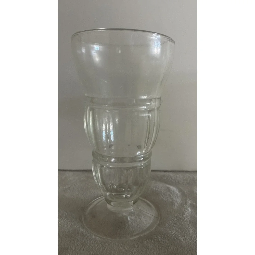 Vintage Milk Shake Sundae Glass Ice Cream Float Soda Fountain 50s Clear Pressed